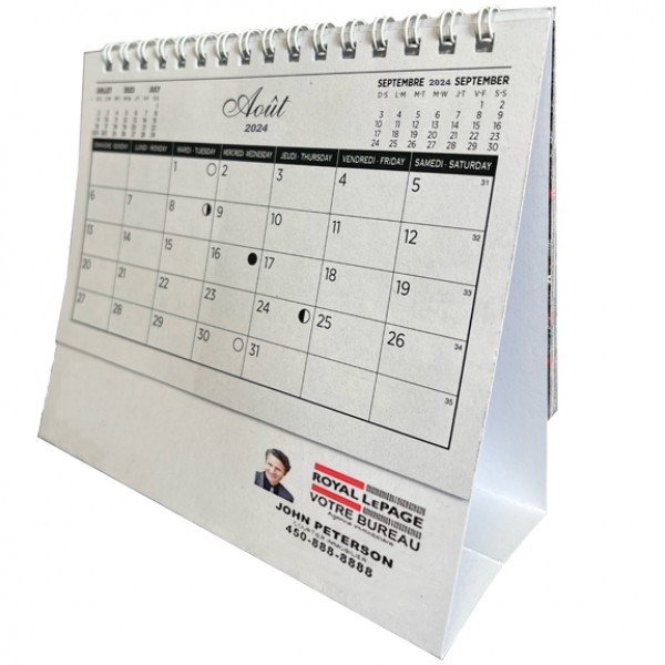 Calendriers de table 6''x3¾'', RLCT
