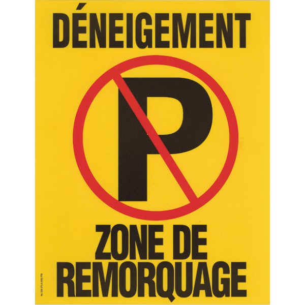 Carton Défense de stationner / Déneigement / Zone de remorquage, (paquet de 500), FLA205/259