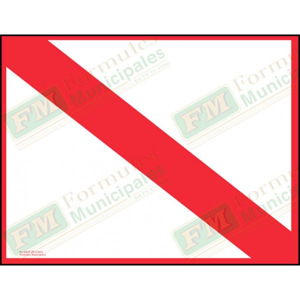 Bande et cadre rouge seulement pour permis ou certificat sur papier 16 millièmes pour imprimante (paquet de 25), FLA631/216F