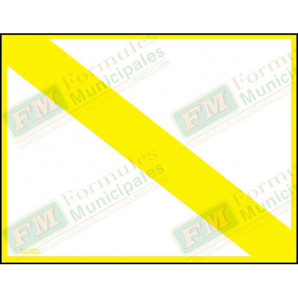 Bande et cadre jaune seulement pour permis ou certificat sur papier 16 millièmes pour imprimante (paquet de 25), FLA632/217-F