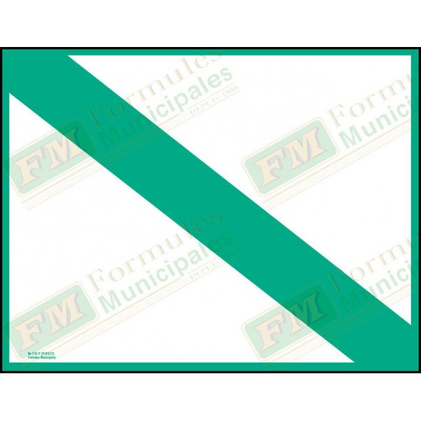 Bande et cadre vert seulement pour permis ou certificat sur papier 16 millièmes pour imprimante (paquet de 25), FLA633/218-F