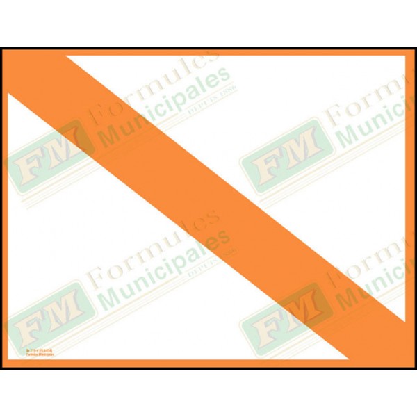 Bande et cadre orange seulement pour permis ou certificat sur papier 16 millièmes pour imprimante (paquet de 25), FLA634/219-F