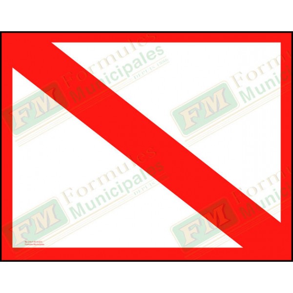Bande et cadre rouge seulement pour permis ou certificat sur carton 21 millièmes pour imprimante (paquet de 25), FLA700/150F