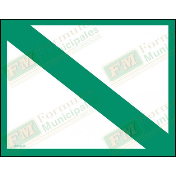Bande et cadre vert seulement pour permis ou certificat sur carton 21 millièmes pour imprimante (paquet de 25), FLA702/152F