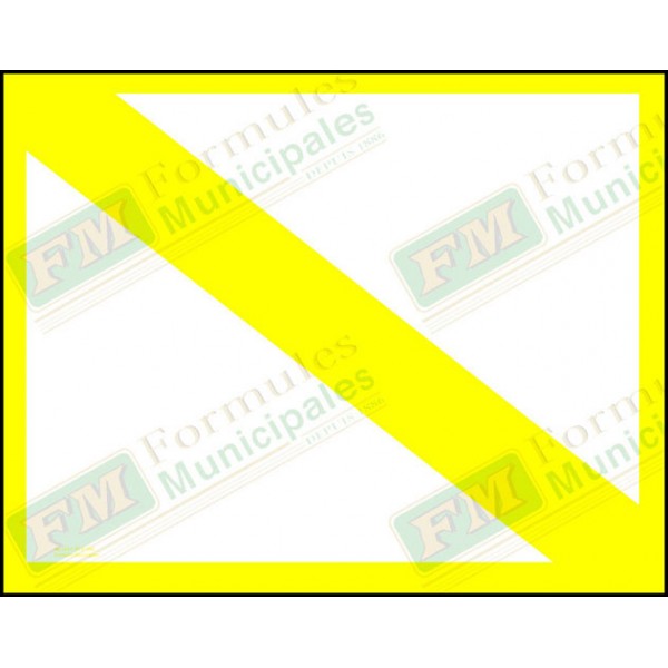 Bande et cadre jaune seulement pour permis ou certificat sur carton 21 millièmes pour imprimante (paquet de 25), FLA703/153F