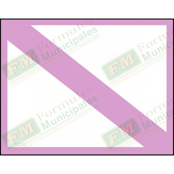 Bande et cadre mauve seulement pour permis ou certificat sur carton 21 millièmes pour imprimante (paquet de 25), FLA705/155F